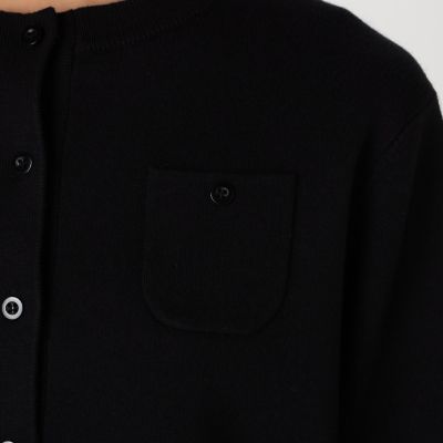 コットンカシミヤ　クルーネックカーディガン