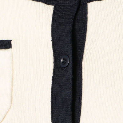 美品✨ キャバン コットンカシミヤ バイカラー クルーネック カーディガン F コットンカシミヤ バイカラークルーネックカーディガン | CABaN