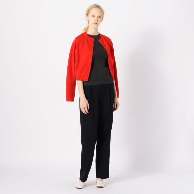 コットンカシミヤ バイカラーリブノースリーブプルオーバー 三越伊勢丹オンラインストア 公式