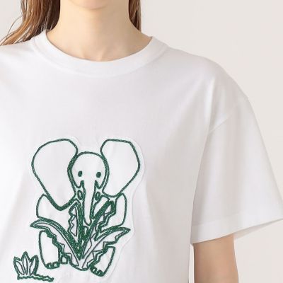 ドライスビンコットン ELEPHANTエンブロイダリー T