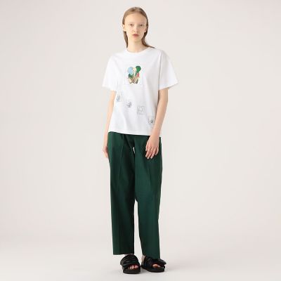ＣＡＢａＮ　ドライスビンコットン　ＥＬＥＰＨＡＮＴマーチエンブロイダリーＴシャツ