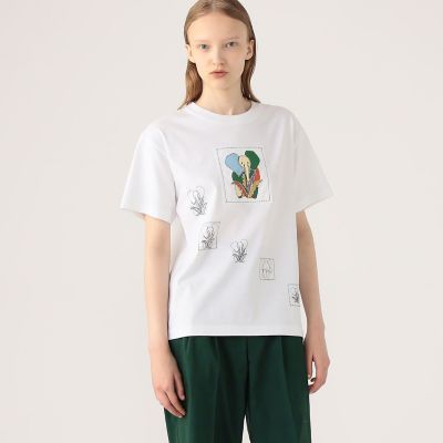 ＣＡＢａＮ　ドライスビンコットン　ＥＬＥＰＨＡＮＴマーチエンブロイダリーＴシャツ