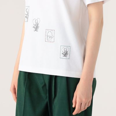 ＣＡＢａＮ　ドライスビンコットン　ＥＬＥＰＨＡＮＴマーチエンブロイダリーＴシャツ