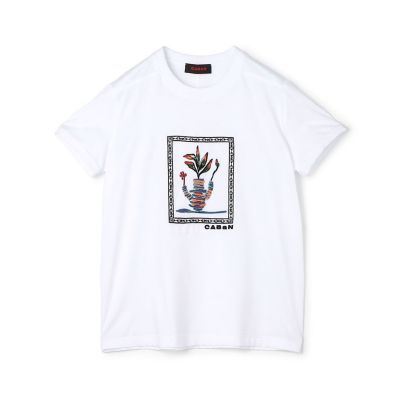 CABaN/キャバン ＣＡＢａＮ　スビンコットン　アフリカンエンブロイダリーＴシャツ