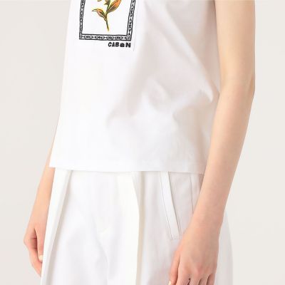 ＣＡＢａＮ　スビンコットン　ビンテージフラワーエンブロイダリーＴシャツ