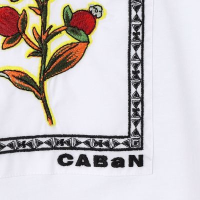 ＣＡＢａＮ　スビンコットン　ビンテージフラワーエンブロイダリーＴシャツ