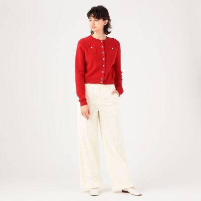 美品CABaNスプリングコーデュロイストレートワイドパンツXS