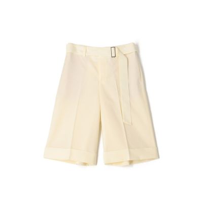 ＣＡＢａＮ　ウールポプリン　ベルテッドショートパンツ
