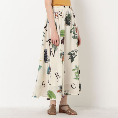 ＣＡＢａＮ シルク ボタニカルプリントロングスカート | ファッション 