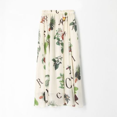 CABaN シルク ボタニカルプリントロングスカート | ファッション  