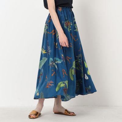 ＣＡＢａＮ シルク ボタニカルプリントロングスカート | ファッション 