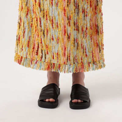 ＣＡＢａＮ マルチツイード フリンジロングスカート | ファッション