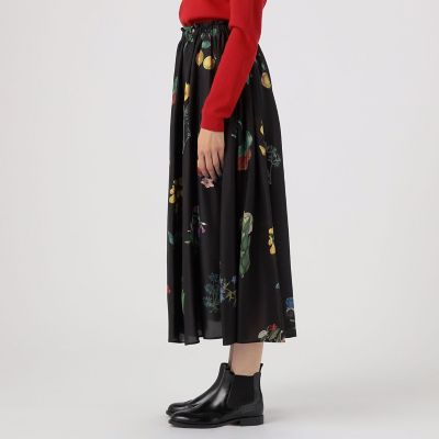 CABaN BLOOMIN' ART プリントフレアスカート