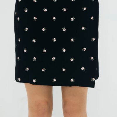 ベロア PETIT ROSEプリントミニスカート | CABaN/キャバン