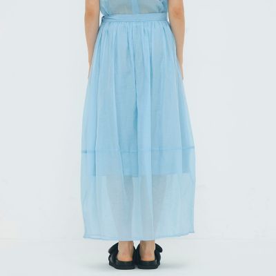 CABaN シルク HARVEST ロングスカート XS ブルー CABaN シルク HARVEST ロングスカート XS ブルー