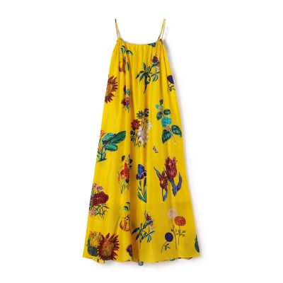 CABaN/キャバン CABaN シルク IBIZAプリントギャザー  