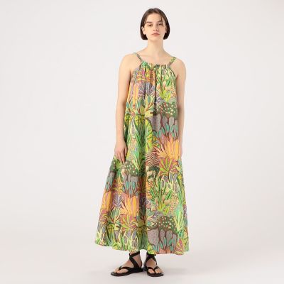 CABaN ガーデンプリント バックオープンロングワンピース | CABaN  