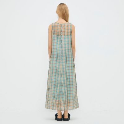 ポコ BURBERRY シルク リネン ロング ワンピース ノバチェック ポコ BURBERRY シルク リネン ロング ワンピース ノバチェック ポコ