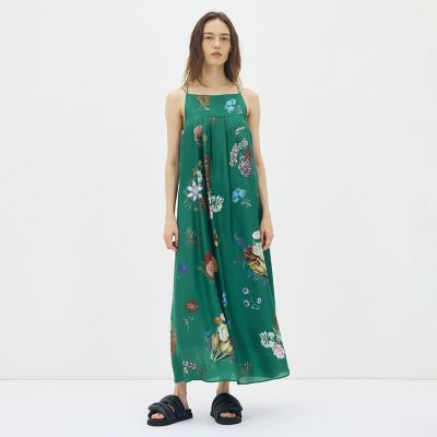 シルク BOUQUETプリント キャミソールワンピース | CABaN