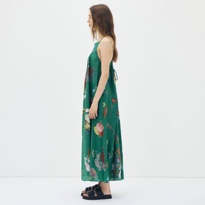 シルク BOUQUETプリント キャミソールワンピース | CABaN