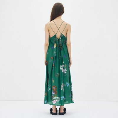 シルク BOUQUETプリント キャミソールワンピース | CABaN