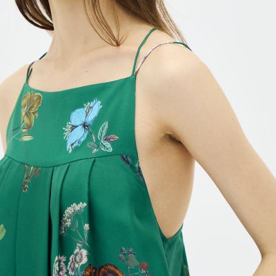 シルク BOUQUETプリント キャミソールワンピース | CABaN