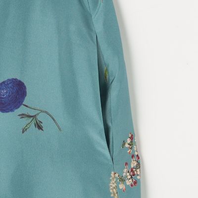 シルク BOUQUETプリント キャミソールワンピース | CABaN