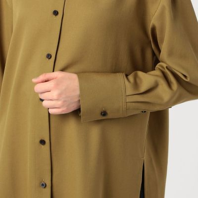 ウールツイル ハイネックロングシャツ | CABaN/キャバン | 三越伊勢丹