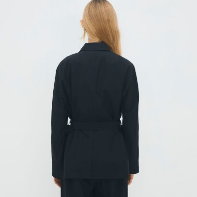 コットンシャンブレー ベルテッドダブルブレストジャケット | CABaN