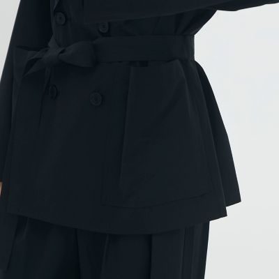 CABaN / コットンシャンブレー ダブルブレストジャケット コットンシャンブレー ベルテッドダブルブレストジャケット | CABaN