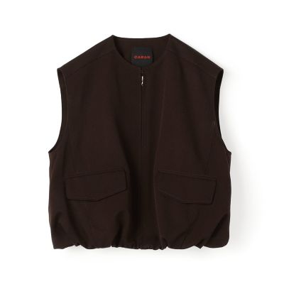 CABaN/キャバン ウールギャバジン バルーンジレ 49Dブラウン トップス【三越伊勢丹/公式】