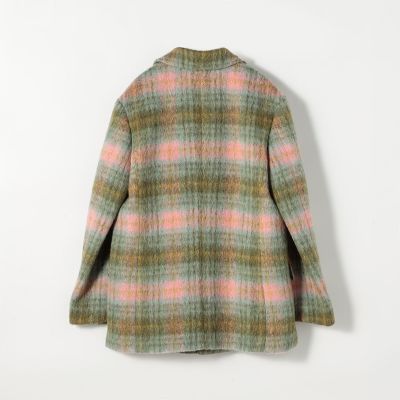 新品CABaNキャバンコットンカシミアチェックジャケット caban（キャバン）の「□コットンカシミヤ ギンガムチェックジャカード