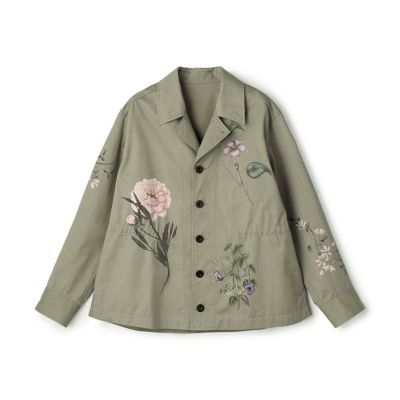 ＜CABaN＞コットンツイル　フラワープリントブルゾン