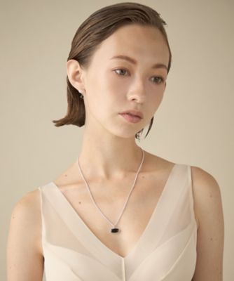 スフィア］ ブラックカルセドニー ネックレス | ete bijoux (Women