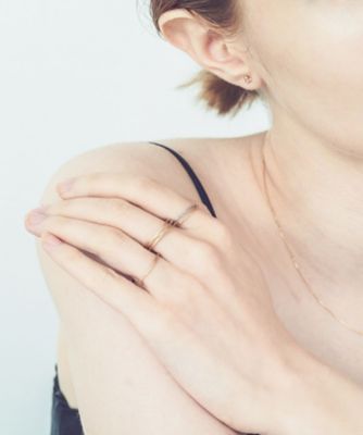 ete bijoux K18YG スキニー リング K18YG スキニー ダイヤモンド リング | ete bijoux (Women