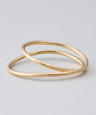 K18YG ドロー レイヤード リング | ete bijoux (Women