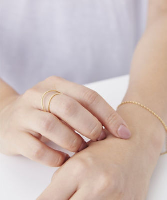ete レイヤード　リング ガター　11号 リグロウ] レイヤード リング（リング）｜ete bijoux（エテビジュー