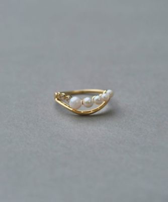 24-42】【TASAKI】パール ダイヤモンド リングD0.12ct - リング(指輪)