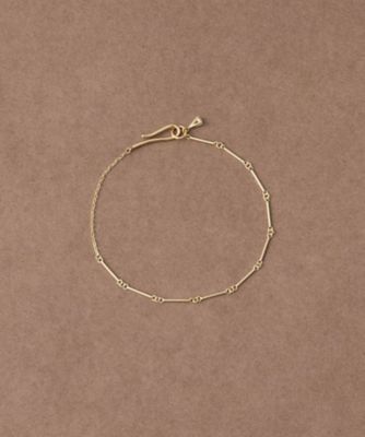 ＜ete bijoux (Women)＞［スキニー］　Ｋ１８ＹＧ　ダイヤモンド　バー　ブレスレット