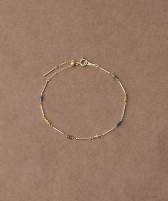 ＜ete bijoux (Women)＞［スキニー］　Ｋ１８ＹＧ　ダイヤモンド　ステーション　ブレスレット