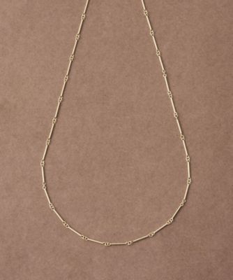 ＜ete bijoux (Women)＞［スキニー］　Ｋ１８ＹＧ　バー　ネックレス