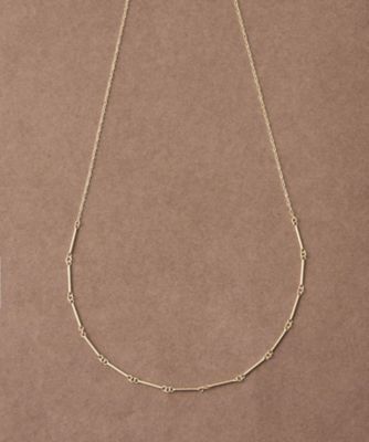 ＜ete bijoux (Women)＞［スキニー］　Ｋ１８ＹＧ　ダイヤモンド　バー　ネックレス