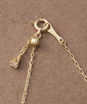 スキニー］ K18YG ダイヤモンド バー ネックレス | ete bijoux