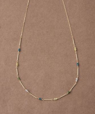 ＜ete bijoux (Women)＞［スキニー］　Ｋ１８ＹＧ　ダイヤモンド　ステーション　ネックレス