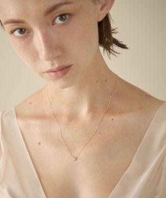 レイヤード］ K18YG ダイヤモンド ネックレス | ete bijoux