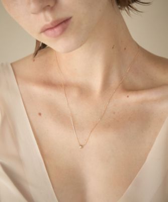 レイヤード］ K18YG ダイヤモンド ネックレス | ete bijoux