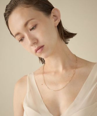 レイヤード］ K18YG ペーパークリップチェーン ネックレス | ete