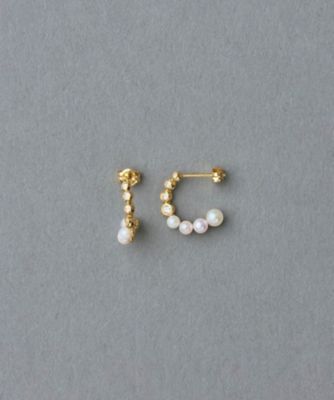 ete bijoux (Women)/エテ ビジュー K18YG スケール パール/ダイヤモンド ピアス