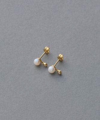 【ete】K10/K18YG サークルパール/ダイヤモンドピアス/ ピアス K18YG スケール パール／ダイヤモンド ピアス | ete bijoux