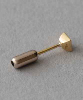 ［ピース］　Ｋ１８ＹＧ　ＳＶ９２５　アクアマリン　スクエア　ピアス